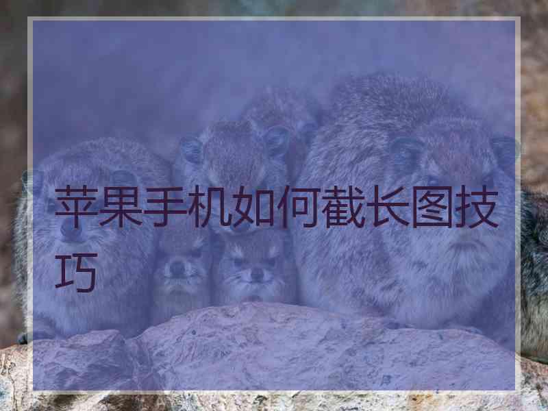 苹果手机如何截长图技巧