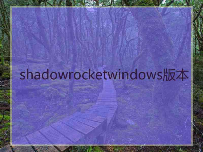 shadowrocketwindows版本