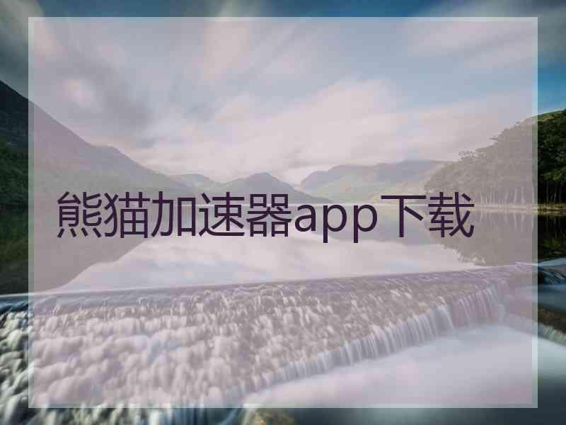 熊猫加速器app下载