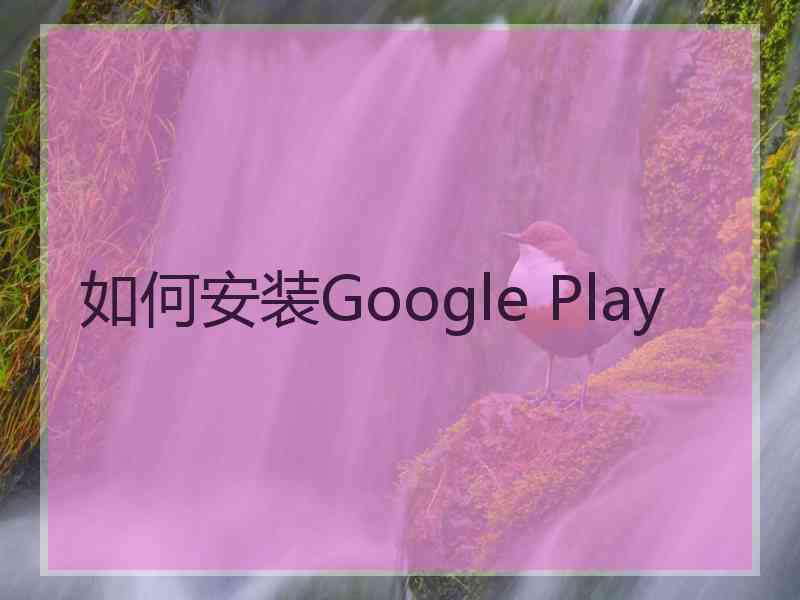 如何安装Google Play