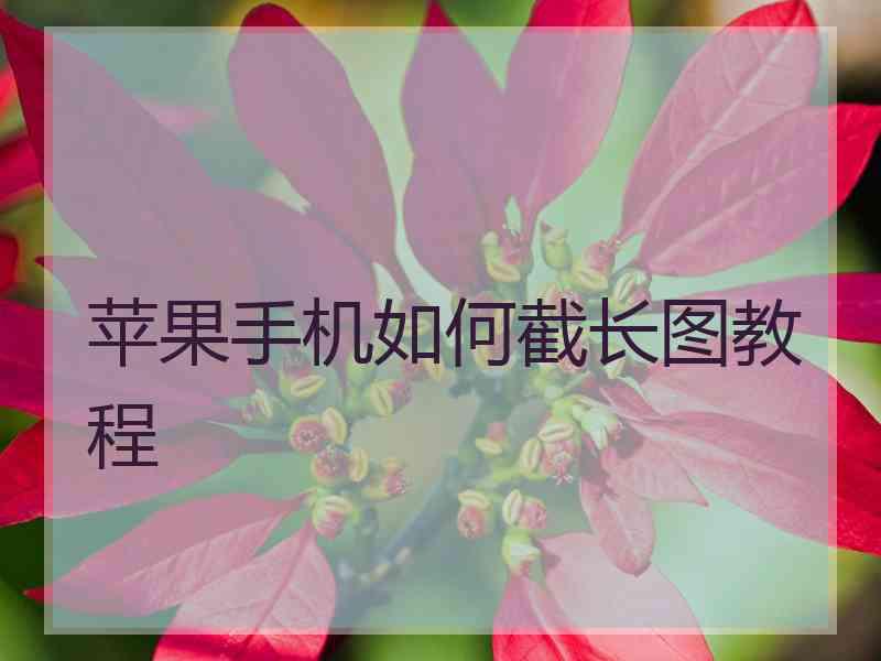 苹果手机如何截长图教程