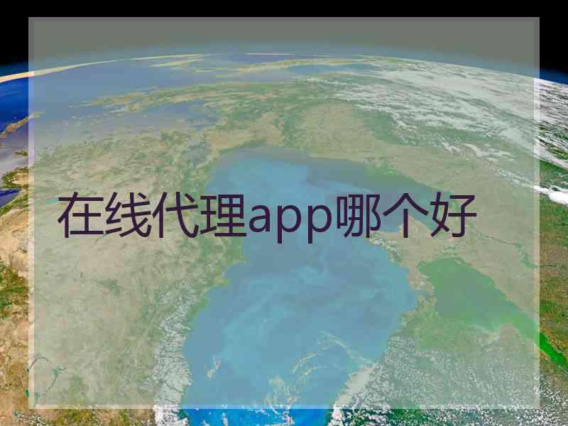 在线代理app哪个好