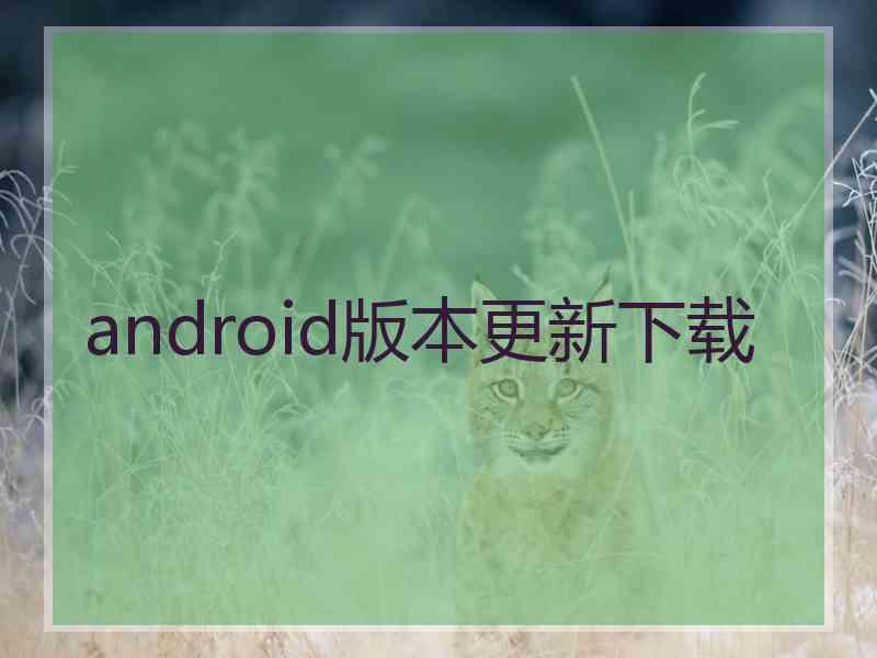 android版本更新下载