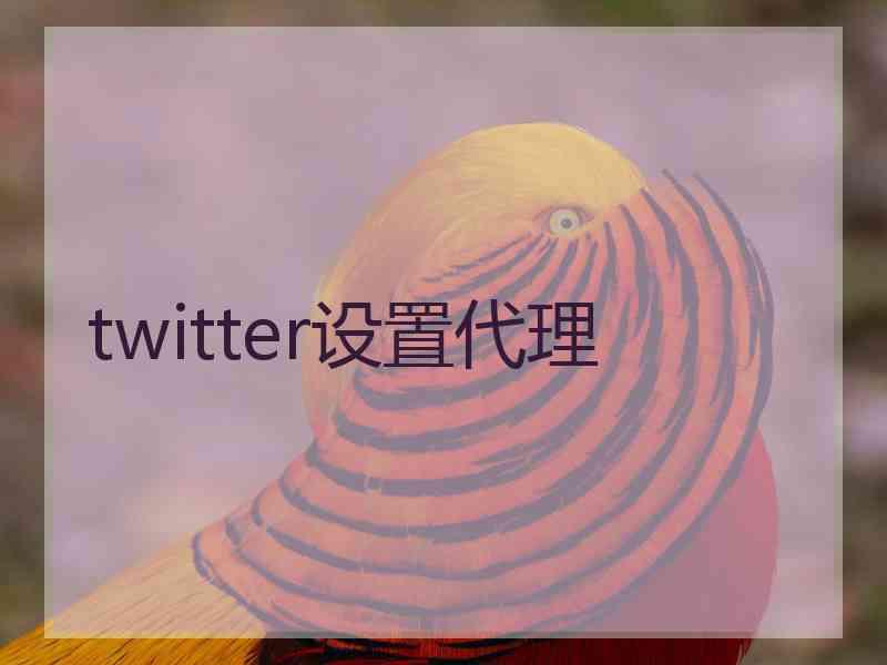 twitter设置代理